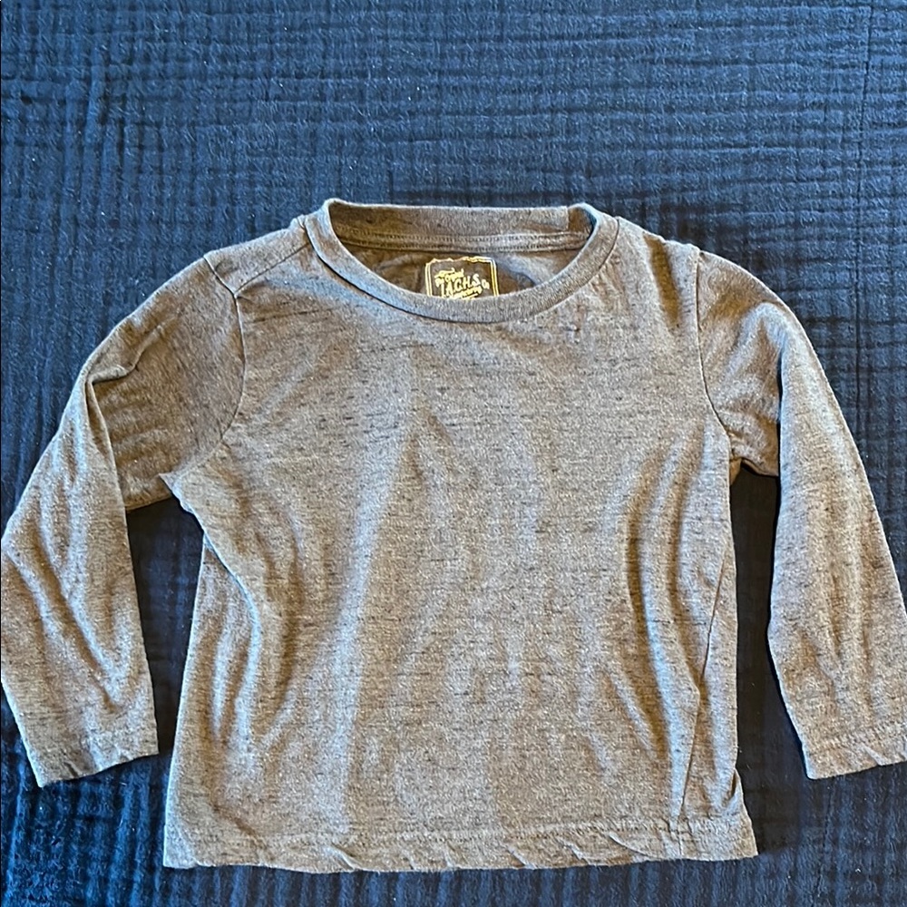 Kids Grey Long Sleeve Shirt